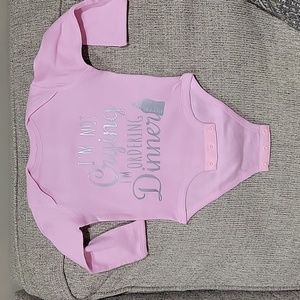 Pink Long Sleeve Onesie Size 6 Months
